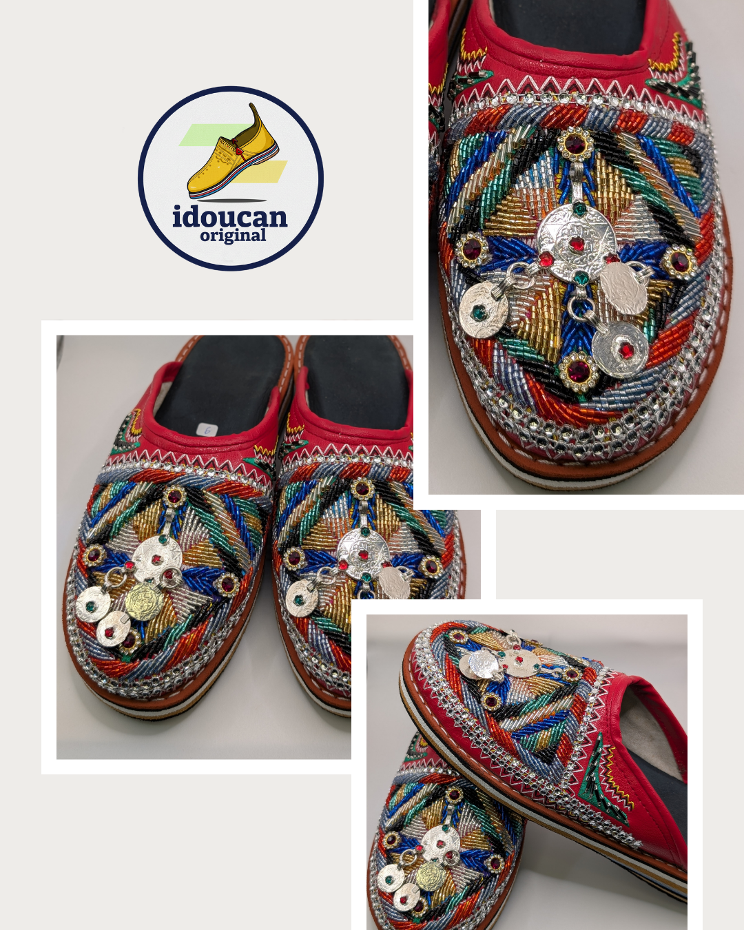 babouches berbères marocaines.